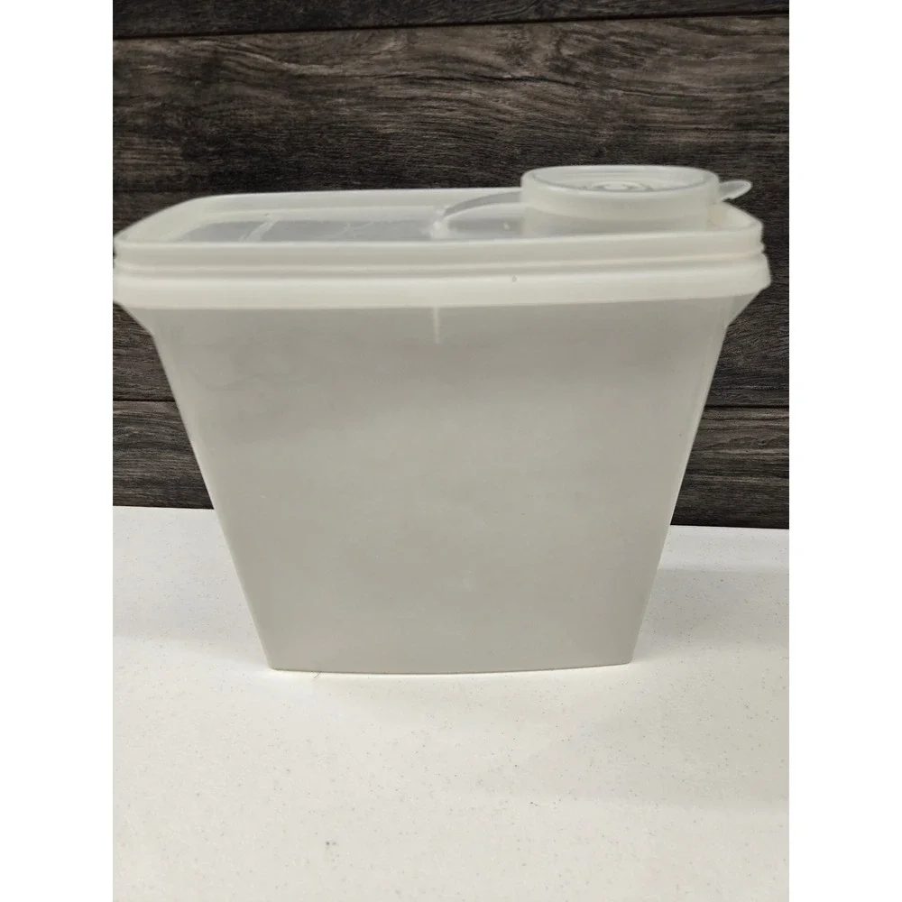 Tupperware Modular Mates Super Oval 4 Container White Pour Spout Lid 469-9